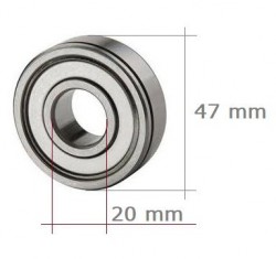 2× Lenkrad 200×50 mm Nylon + 4× Rillenkugellager