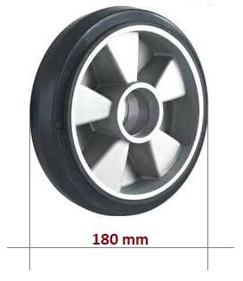 Gumové koleso riaditeľné 180 mm • pre paletový vozík