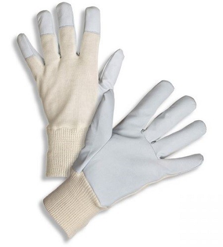 Ľahké a kvalitné pracovné rukavice DP05 • z jemnej bielej lícovej kozinky