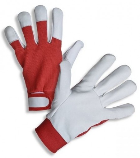 Prémiové pracovné rukavice DP03 • z jemnej bielej lícovej kozinky