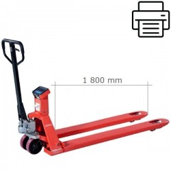 Dlhý paletový vozík BFC6-8 • S VÁHOU a TLAČIARŇOU