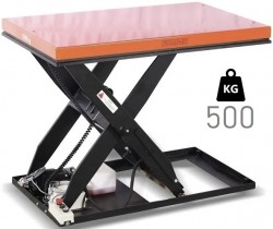 Scherenhubtisch PIW1n, Tragfähigkeit 500kg, Hub 1010mm, Tischgrösse 1300x800mm