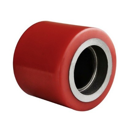 4× Poliuretanowa rolka widłowa 80x70 mm + 8× Łożysko • do wózka paletowego