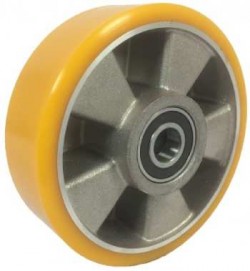 Polyuretanové řiditelné kolo 160mm • pro paletový vozík, vč. ložisek