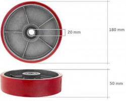 Gumové řiditelné kolo 180mm • pro paletový vozík